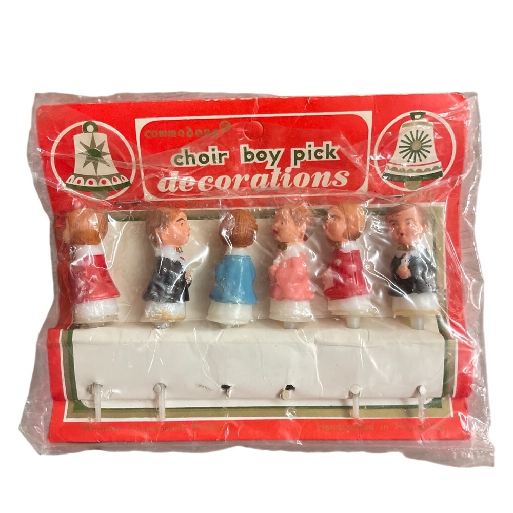 Vtg Commodore‎ Japan Choir Boy Singers Girls Picks Christmas Plastic NOS